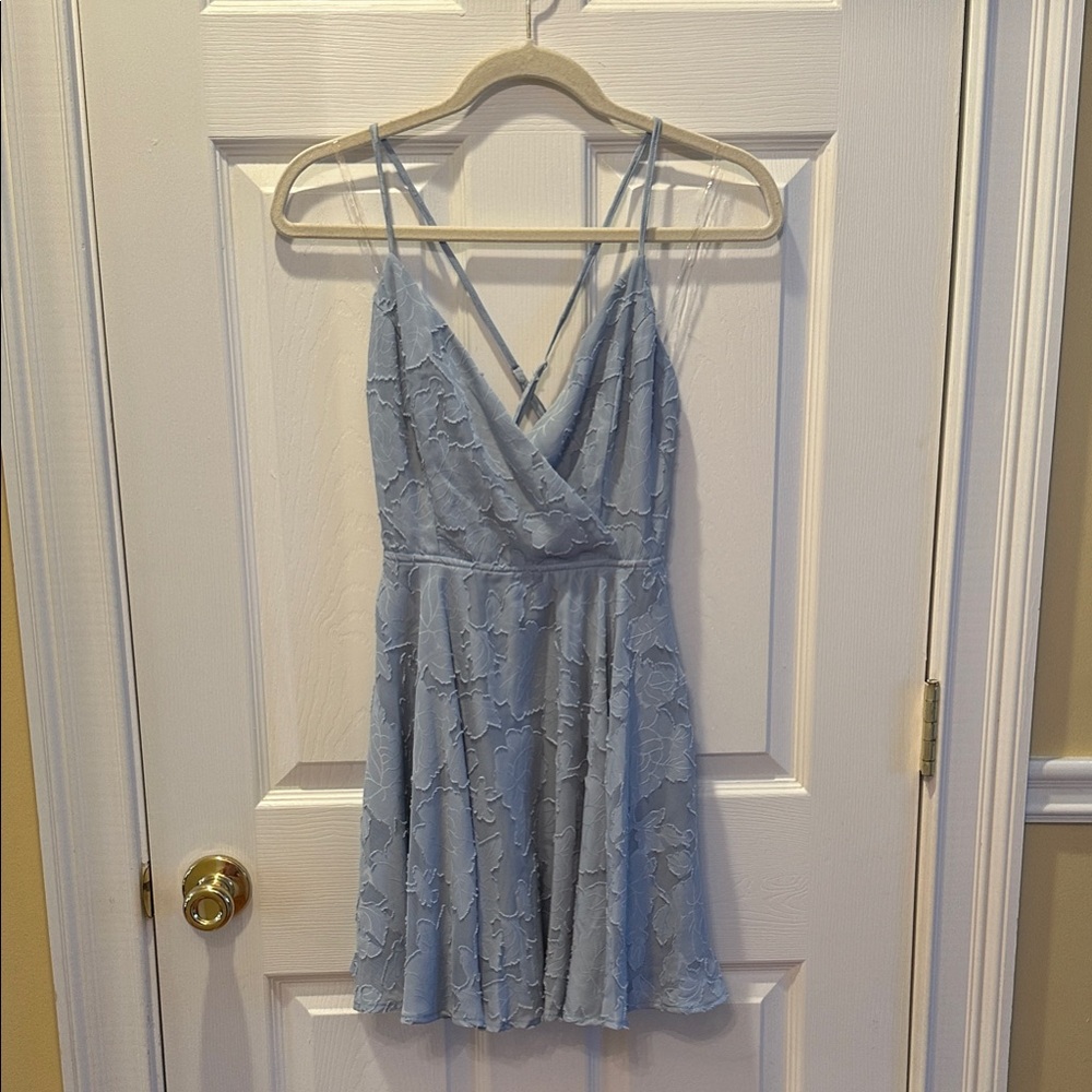 Trixxi Light Blue Lace Mini Dress size S